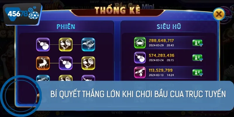 Bí quyết thắng lớn khi chơi bầu cua trực tuyến